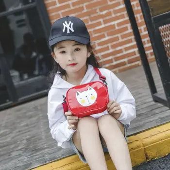 

New Square Children Bag Cartoon Animals Handbags Wide Shoulder Bag Small Crossbody Bags For Kids Girls Messenger Bags Fashion