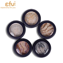 5 Colors Baked Eyeshadow Eye shadow Palette in Shimmer Metallic Eyes Makeup Brand EFU #7052-7056