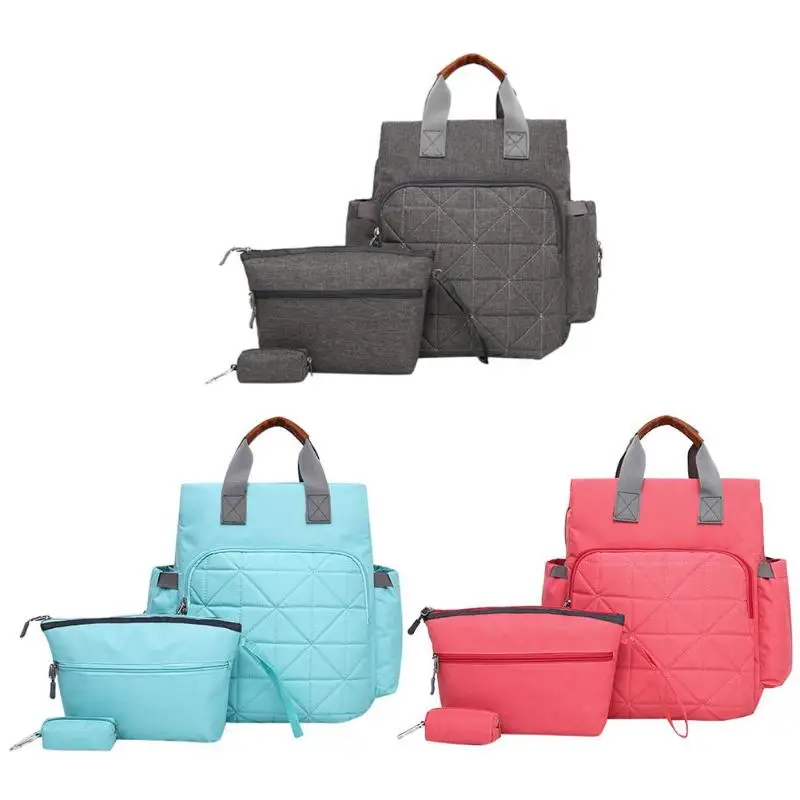 

3pcs/Set Baby Diaper Bag Multifunctional Mommy Bag Large Capacity Handbags for Mom Baby Bottle Holder Mother Mummy Composite Bag