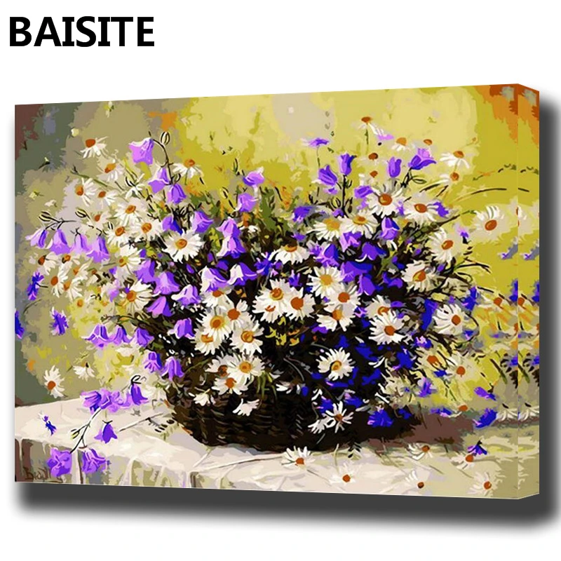 

BAISITE DIY Framed Oil Painting By Numbers Landscape Pictures Canvas Painting For Living Room Wall Art Home Decor E727