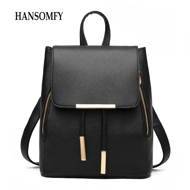 

Summer 2017 New Shoulder Bag College Wind Leisure Backpack Korean Version Of The Wave Of Fashion Ladies Bag 6 Color PU Material