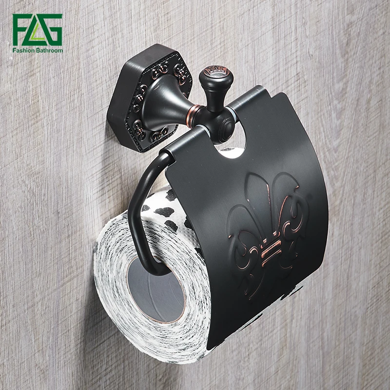 

FLG Paper Holders Solid Brass oil Paper Roll Holder Toilet Paper Holder Tissue Holder Restroom Bathroom Accessories