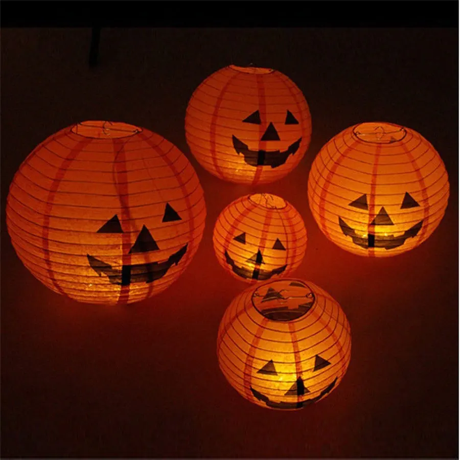 Halloween Paper Pumpkin Hanging Lantern