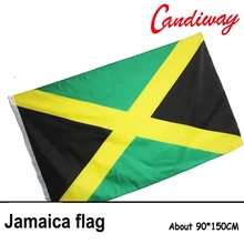 90 x 150cm Jamaica National Flag Hanging Flag Polyester Jamaica Flag Banner Outdoor Indoor Big Flag NN071