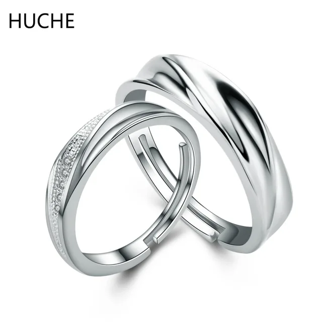 Huche Hot Fashion 925 Silver Ring Sets For Women And Men Huche Hot Fashion 925 Silver Ring Sets For Women And Men Jewelry Pure Wedding