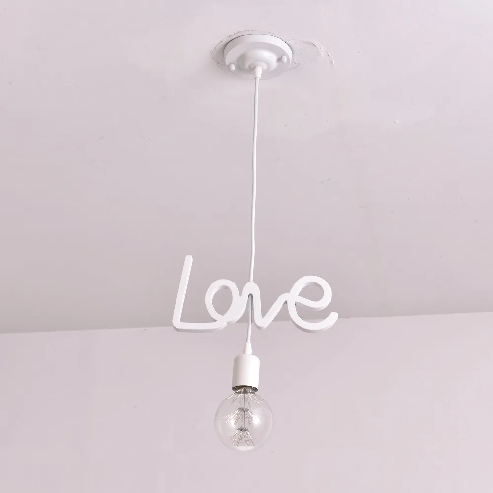 Personality Letter Love Design Light Kids Bedroom Pendant Lamp hanging lamp
