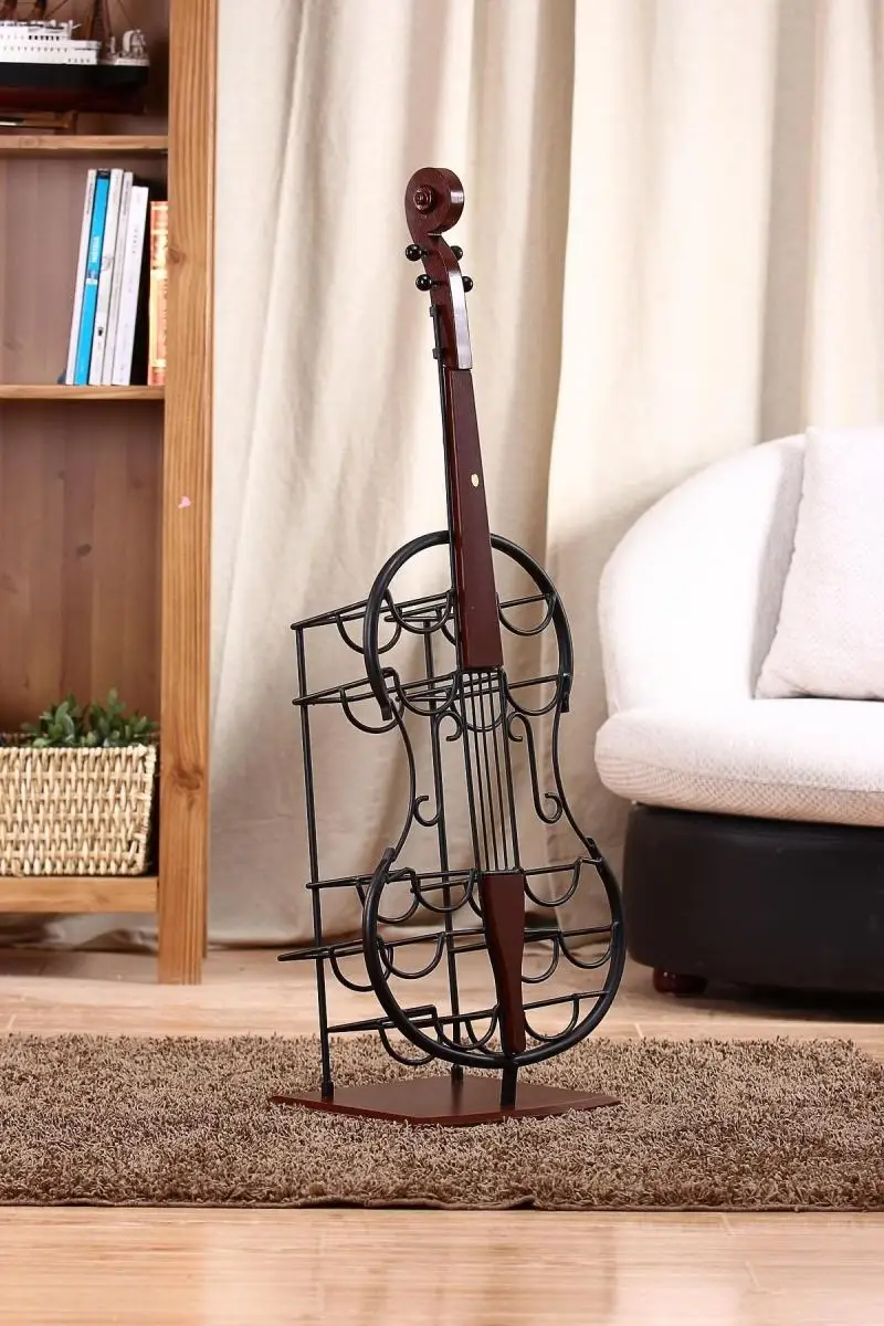 Bass wine rack. Ou shi, wrought iron wine frame. The side table