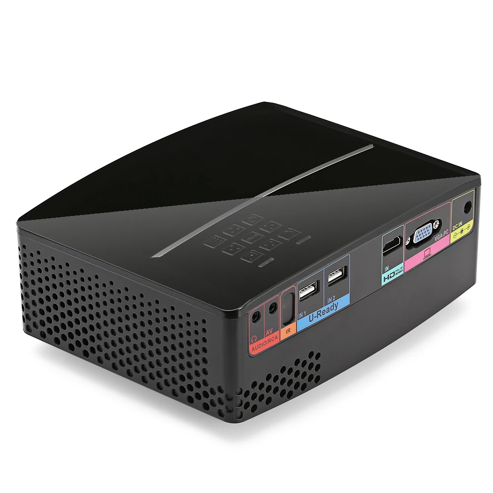 VIVIBRIGHT GP80 светодиодный портативный мини проектор HD 1800 лм для домашнего кинотеатра
