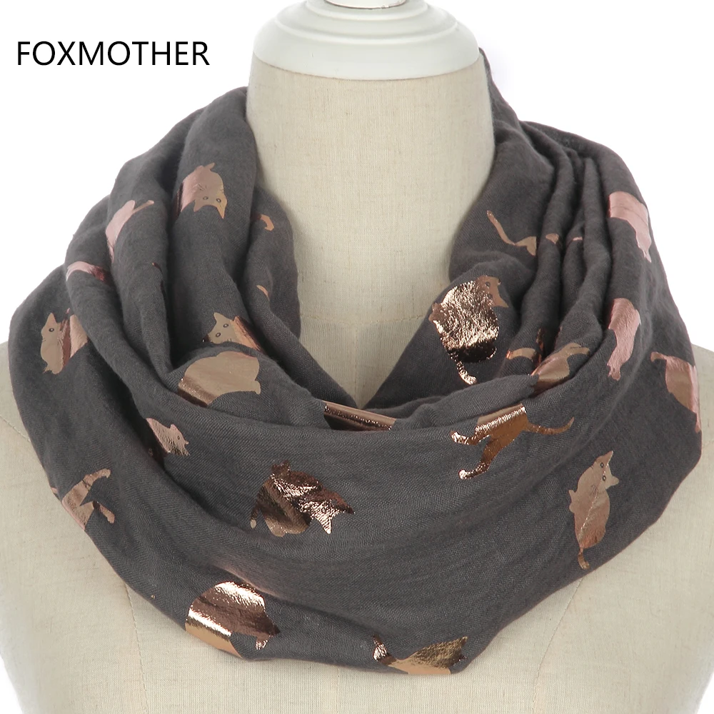Женская шаль FOXMOTHER блестящая золотого и металлического цвета в розовом сером