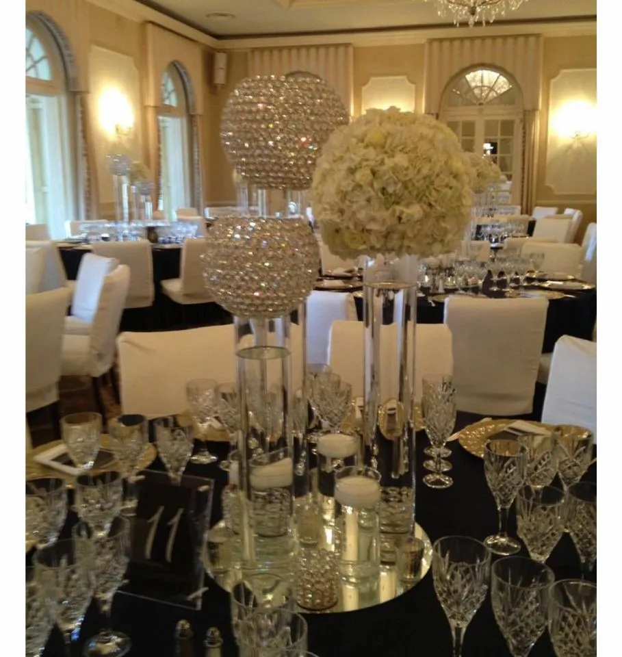 Стеклянная Хрустальная подставка для цветов, свадебные украшения, вечерние украшения, свадебные колонны, свадебные украшения