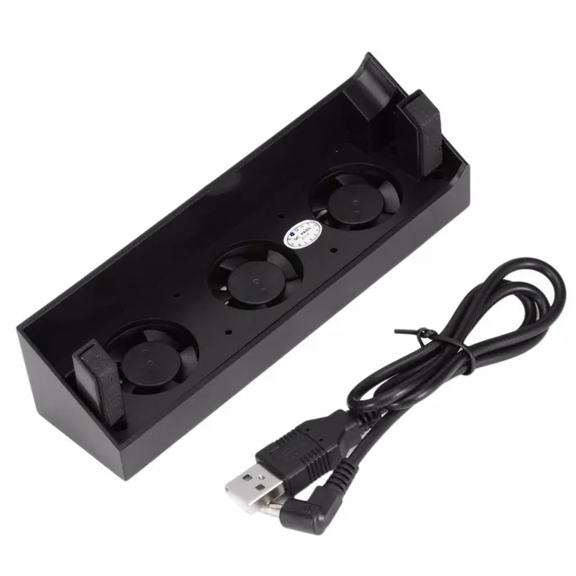 Cheap Practical Cooling Fan 3 Coolers Heat Exhauster Coolingpad Temperature Control For Playstation 4 Slim Gaming Console