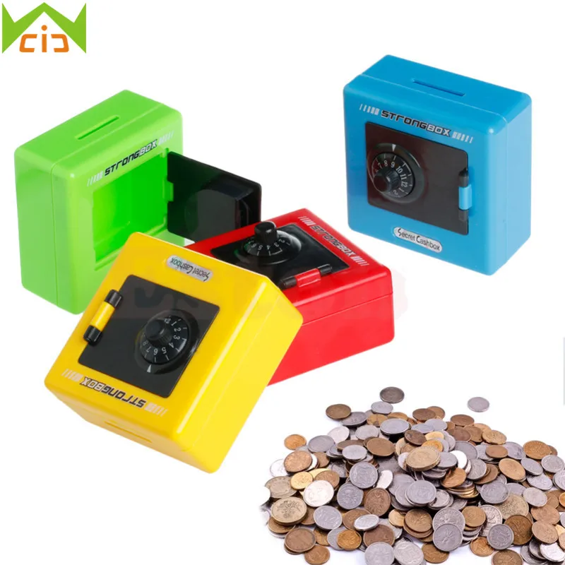 WHISM Plastic Piggy Bank Mini Coin Saving Storage Boxes ...