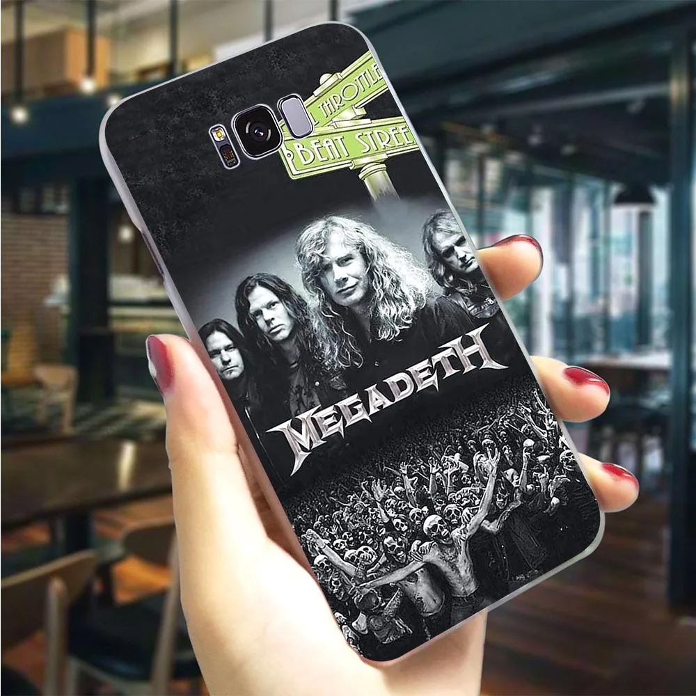 

Plastic Phone Cover for Samsung M30 Megadeth Case for Galaxy S7 Covers S6 Edge M10 M20 S8 S9 S10 Plus S10e Note 8 9