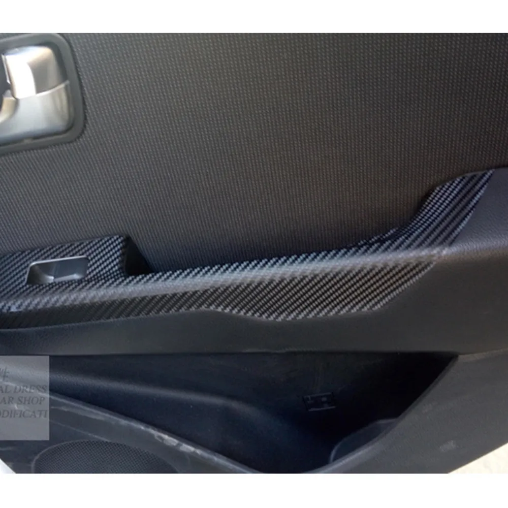 For KIA Rio K2 Car Carbon Fiber Stickers For Cars Door Panel Armrest Sticker And Decals Auto Accessories Car-Styling 10