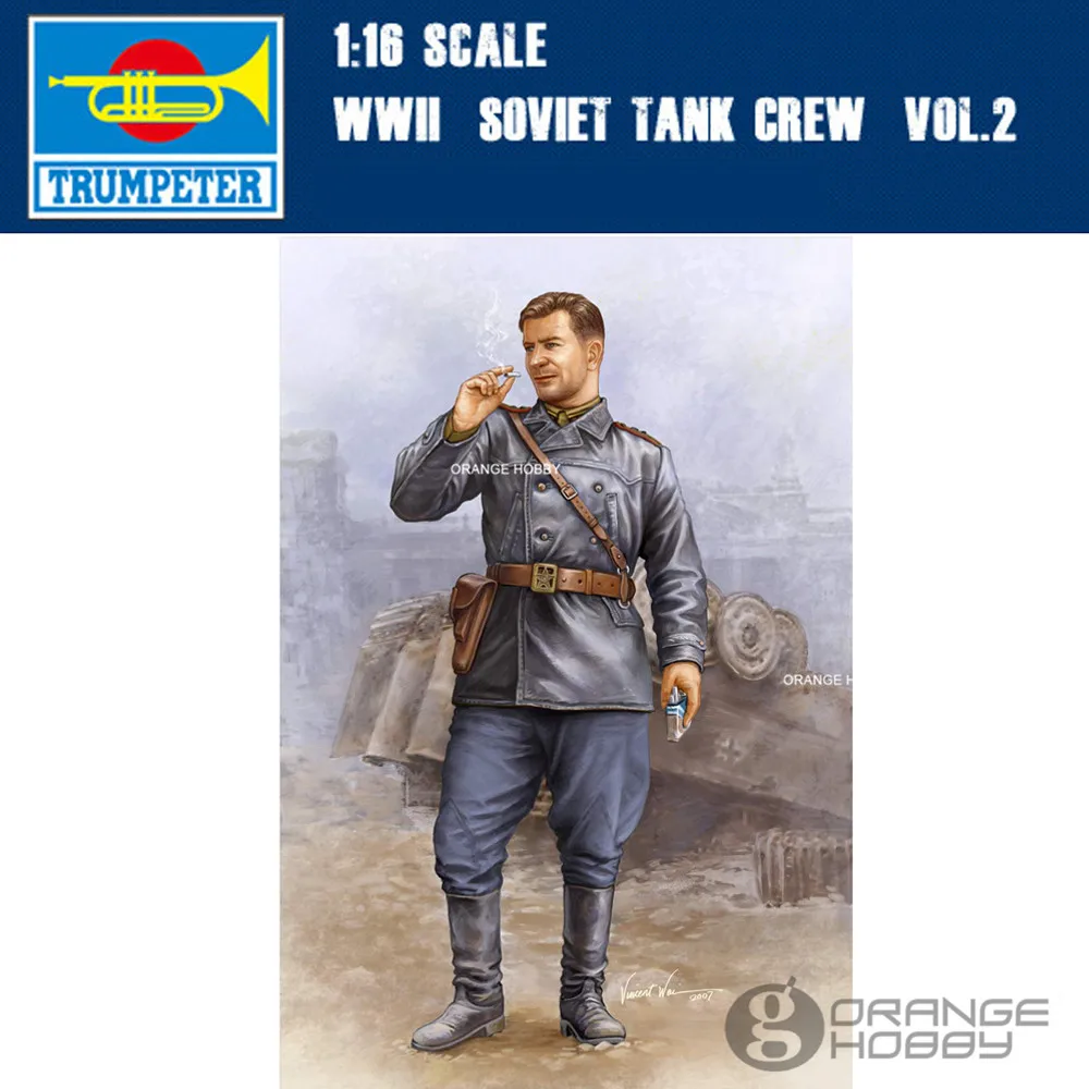 

OHS Trumpeter 00702 1/16 WWII Soviet Tank Crew Vol.2 Assembly Military Miniatures Model Building Kits oh
