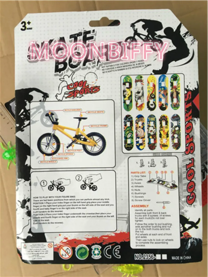 8 шт./компл. мини пальцевая доска скейтборд и bmx велосипед игрушка для детей