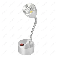 Мягкая трубка 5 Вт светодиодный COB подсветка для фотографий настольная Регулируемая лампа для чтения точечная кнопка включения/выключения на батарейках выставочный шкаф