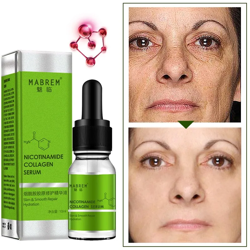 

1 Pcs Nicotinamide Collagen Repair Serum Facial Anti-aging Whitening Shrink Pore Fine Line Ageless Skin Care Serum Recommend