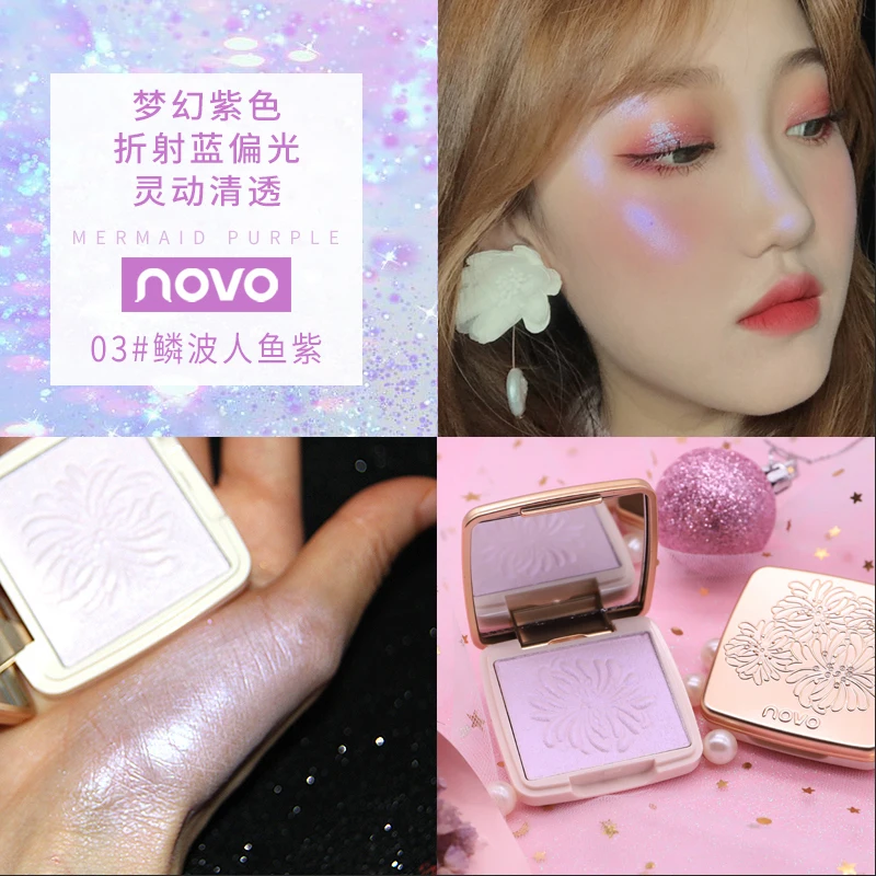 Макияж Novo хайлайтер Shimmer Powder Glow Kit хайлайтер палитра база осветитель изюминка контур лица золотой бронзатор