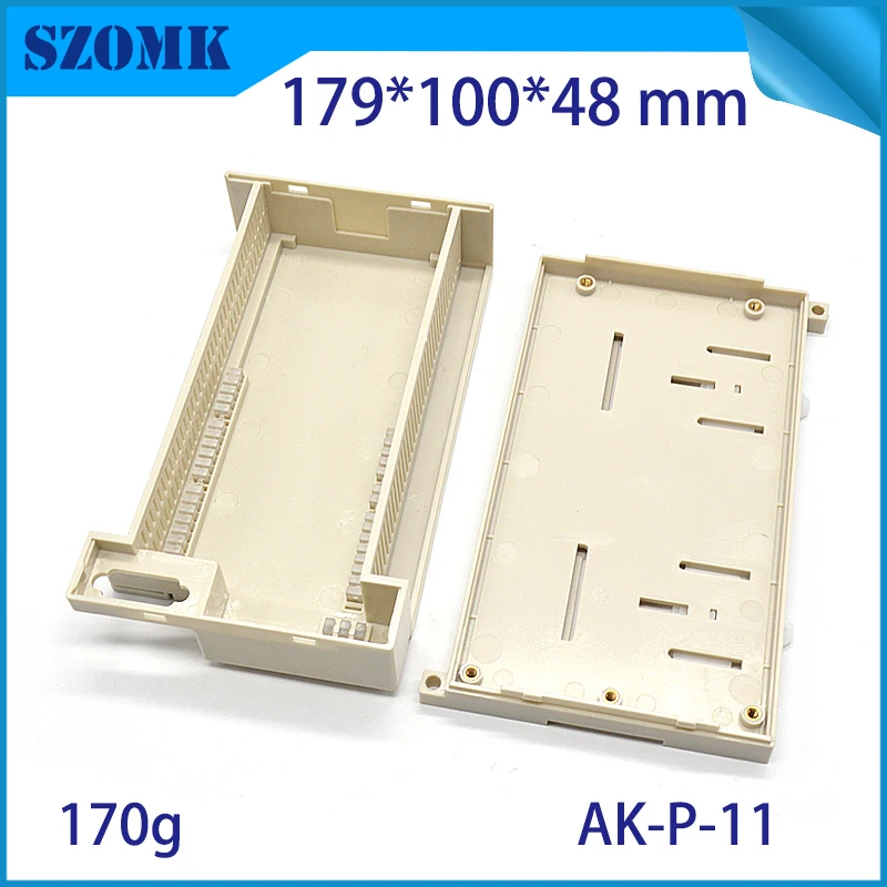 plastic din rail enclosure box junction housing abs control enclosure szomk din boxes power supply distribution box housing case (6)