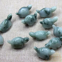 Ледяные виды товаров нефрит рассеянные бусины кулон ожерелье Подвески diy ювелирные изделия аксессуары большая черепаха для долголетия маленький пендан