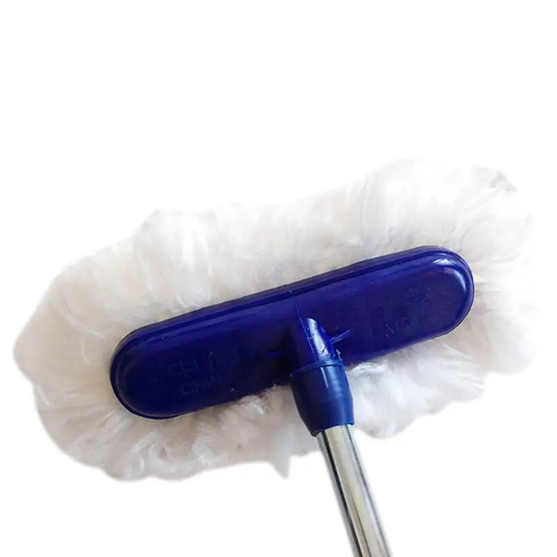 1 шт. автомобильный очиститель окон ветровое стекло из микрофибры щетка для мытья автомобиля с длинной ручкой инструмент для чистки автомобиля щетка для ухода за автомобилем - Цвет: Blue