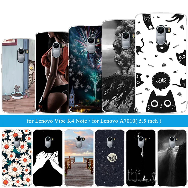 

Phone Cases for Lenovo Vibe K4 Note A7010 Funda Silicon Soft TPU Wooden Back Cover Coque Protection for Lenovo Vibe K4 Note