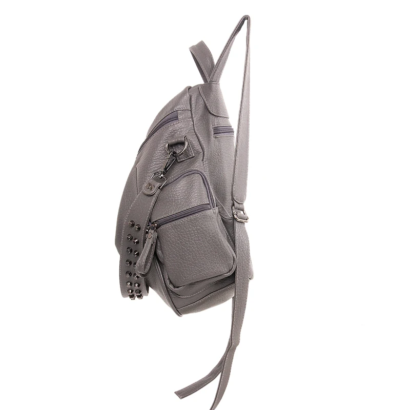 Mochilas de diseñador multifunción para Mujer, Mochilas para Mujer, Mochila de cuero con remaches, Mochila Escolar de gran capacidad para Mujer Mochilas de diseñador multifunción para Mujer, Mochilas para Mujer, Mochila de cuero con remaches, Mochila Escolar de gran capacidad para Mujer