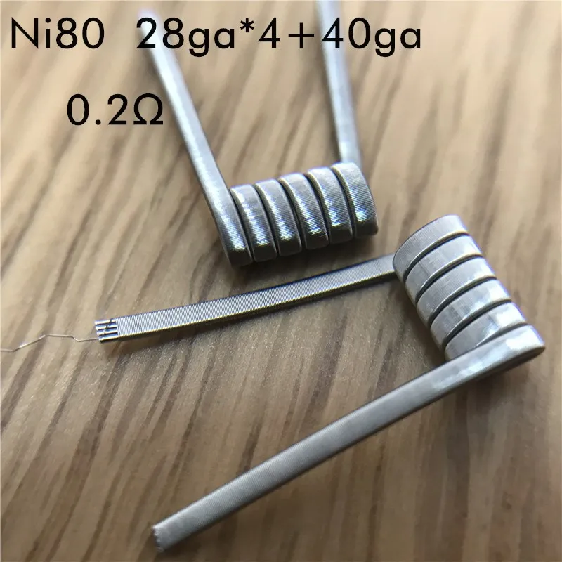 

50pcs/lot Wholesale Prebuilt Coils Framed Staple Stagger High Density Ni80 SS316L KA1 for Electronic Cigarette RDA RTA Atomizers