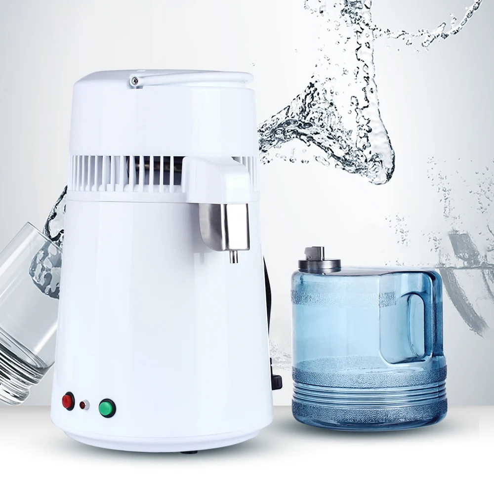 

Pure Water Distiller 4L Distilled Water Softener Machine Distillation Purifier Stainless Steel Water Filter Plastic Jug Househol