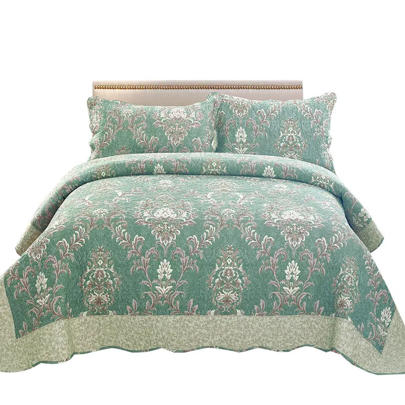 

3 Pcs Washed Cotton 100% Cotton Fabric 80% Cotton Filling Ingredients Queen Size Bed Cover Pure Cotton Summer Cool Quilt 71003