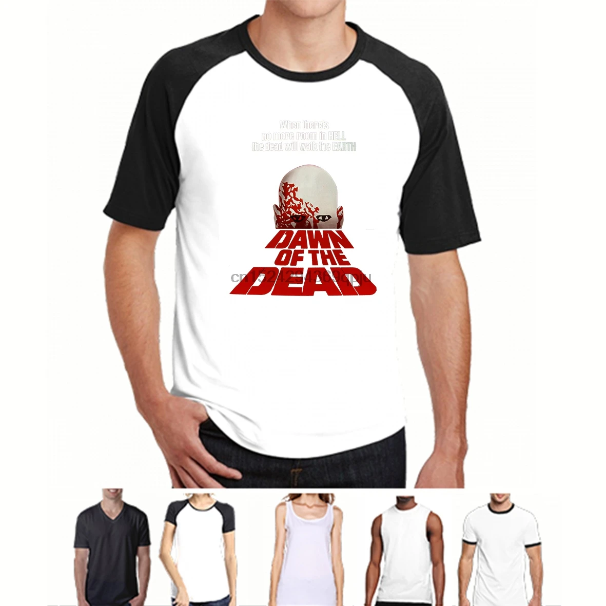 Мужская футболка Dawn of The Dead Romero Zombie Movie черная wo men 1 | одежда