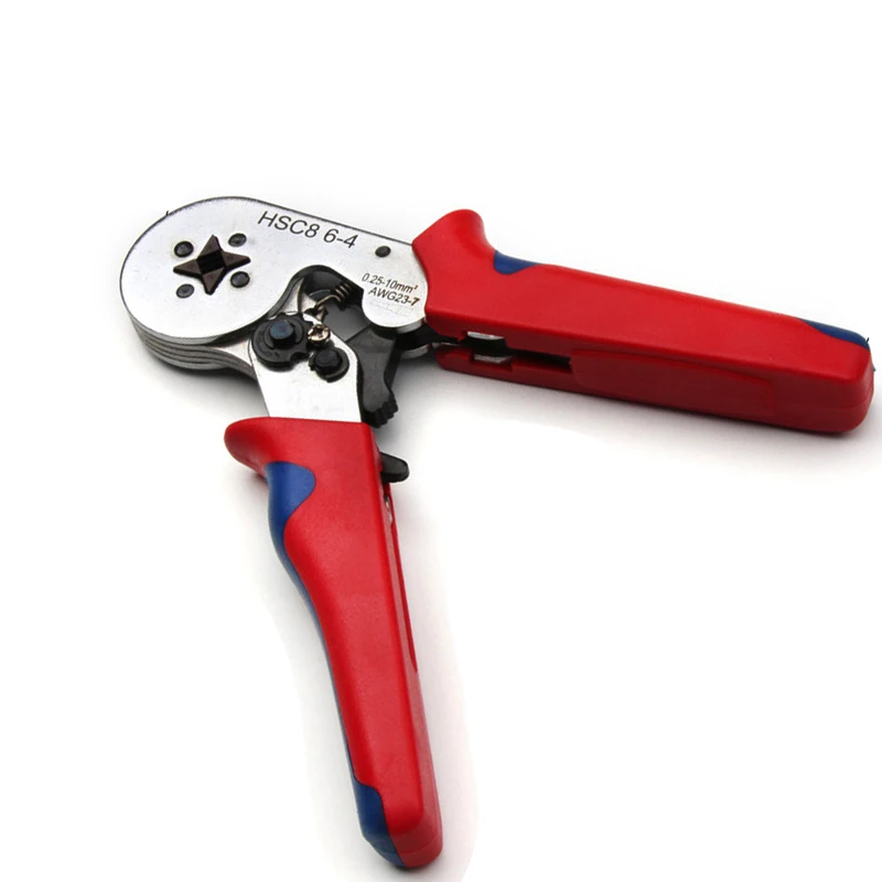 

HSC8 6-4 Self-adjusting Crimping Plier For Capacity 0.25-10mm2 23-10 AWG Wire Sleeves Ferrules Insulated Crimp Plier Hand Tool