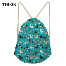 THIKIN спортивная сумка женская цветочная Одежда для собак рюкзак студенческий купальник тяга мешок Дети Девушки логотип на заказ пляж Bolsos
