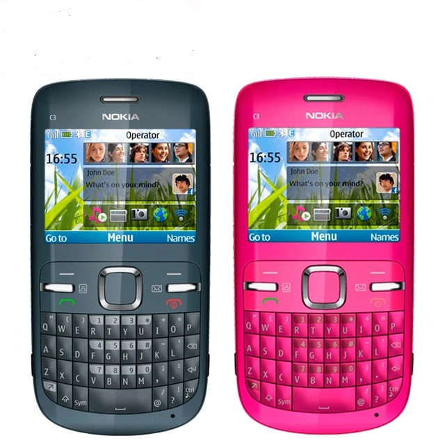 

Nokia Original C3-00 2MP Camera Unlocked C3 Cell Phone Bluetooth One year warranty