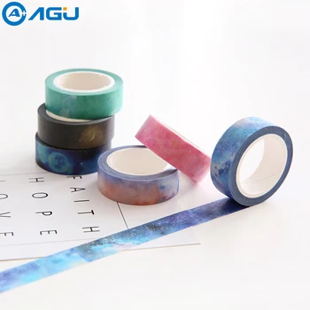 

AAGU 1PC 15mm*8m Dream Paper Masking Stickers Japanese Washi tape Decorative Tapes Stationery School Supplies Craft Tape
