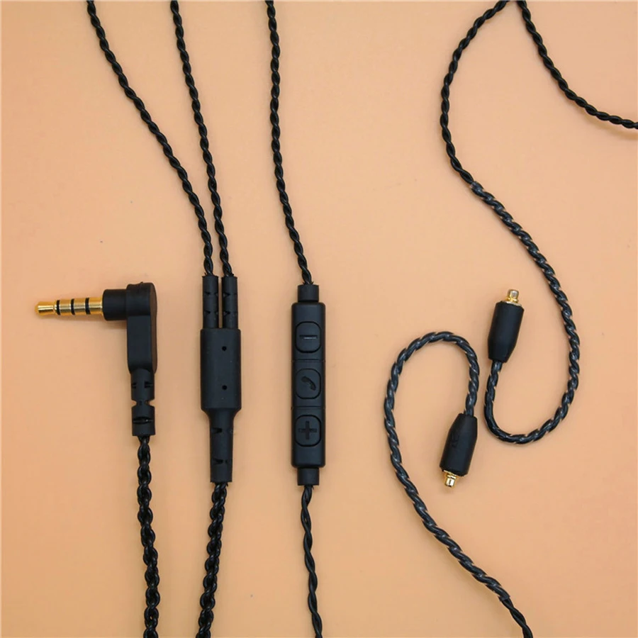 Наушники вкладыши MMCX для Shure SE215 SE535 SE846 UE900 обновленная замена 14 ядер медный витой