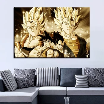 

Canvas Poster Home Decor 1 Piece/Pcs Dragon Ball Z Goku And Vegeta Painting Wall Art HD Prints Anime Pictures