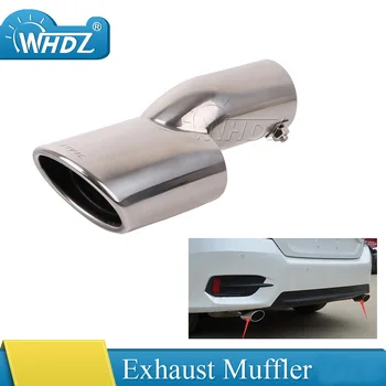 

1pc Rear Exhaust Muffler End Tail Pipe Outlet Tips For Honda Civic 10th Gen 2016 2017