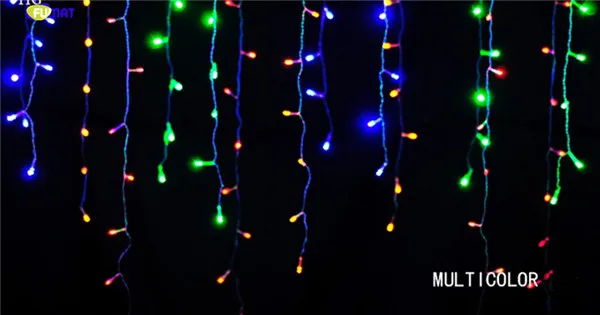 Рождественские Огни наружное украшение Droop 0,4 светодио дный 0,6 м светодиодный занавес сосулька струнные огни вечерние сад вечеринка