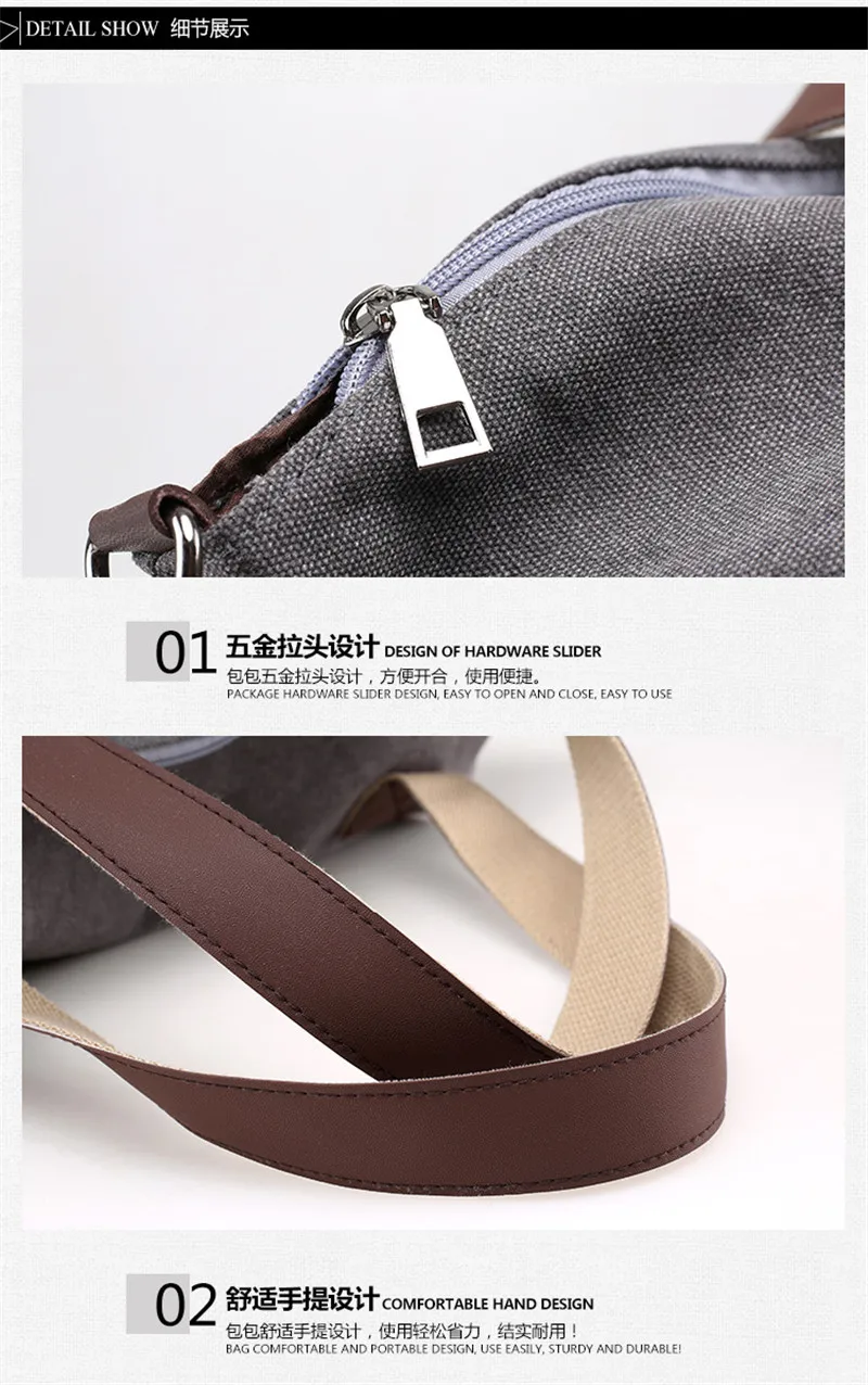 Women Canvas Handbags High Quality Female Single Shoulder Bags Crossbody Bag Vintage Solid Multi-pocket Lady Totes Bolsas SS7376 (10)