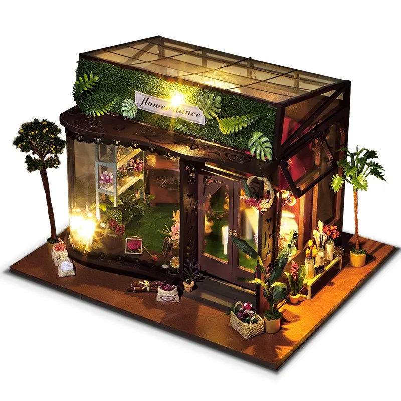 

T-Yu TD19 Flower Dance House DIY Dollhouse With Cover Light Best Creative Gift Collection Decor