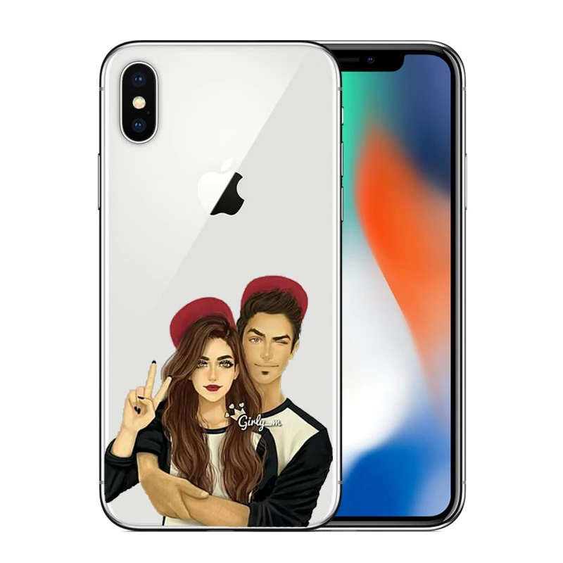 Чехол для мобильного телефона best friend forever lovers для iphone 6 6S 7 8 Plus 5S 5 SE X XR XS Max 10 - Цвет: Бежевый