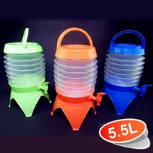 5.5L складной напиток Ванна диспенсер портативный легкий пластиковый контейнер для воды диспенсер для напитков Открытый Пикник Кемпинг