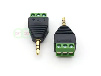 

Video AV Balun 3.5mm 1/8"stereo male golden to AV Screw Terminal Plug adapter