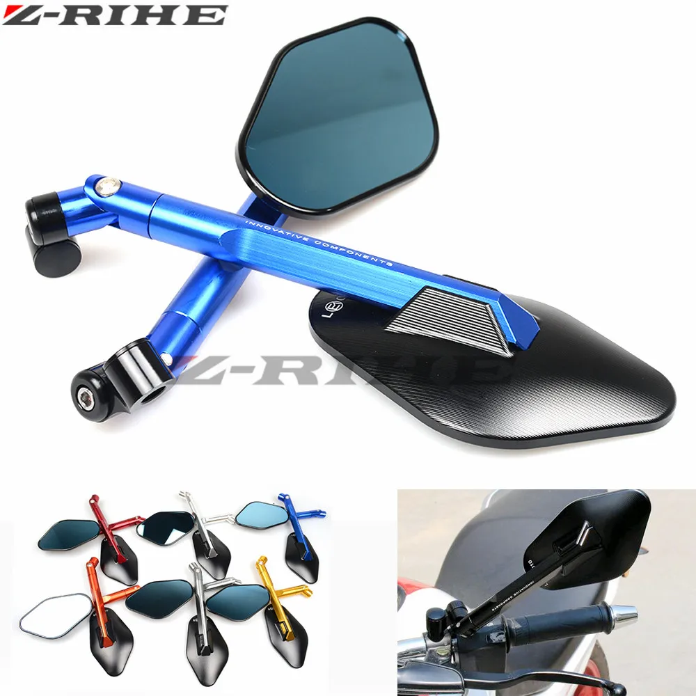 

New Brand 7/8" 22mm Motorcycle CNC Aluminum Handle Bar End Rearview Side Mirror Pair For BMW S1000RR S1000R F800GS F800R F800G