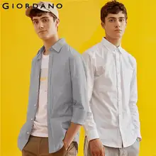 Giordano две мужские повседневные рубашки с длинными рукавами из slim fit, имеется несколько цветовых решений и размеров
