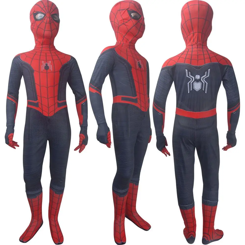 

Kids 2019 Spider-Man Far From Home cosplay superhero Peter Parker jumpsuit Halloween costume X'mas Valentine's day birthday gift