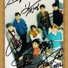 Подпись GOT7 с автографом групповое фото для 7 Настоящее издание 6 дюйм(ов) 122017