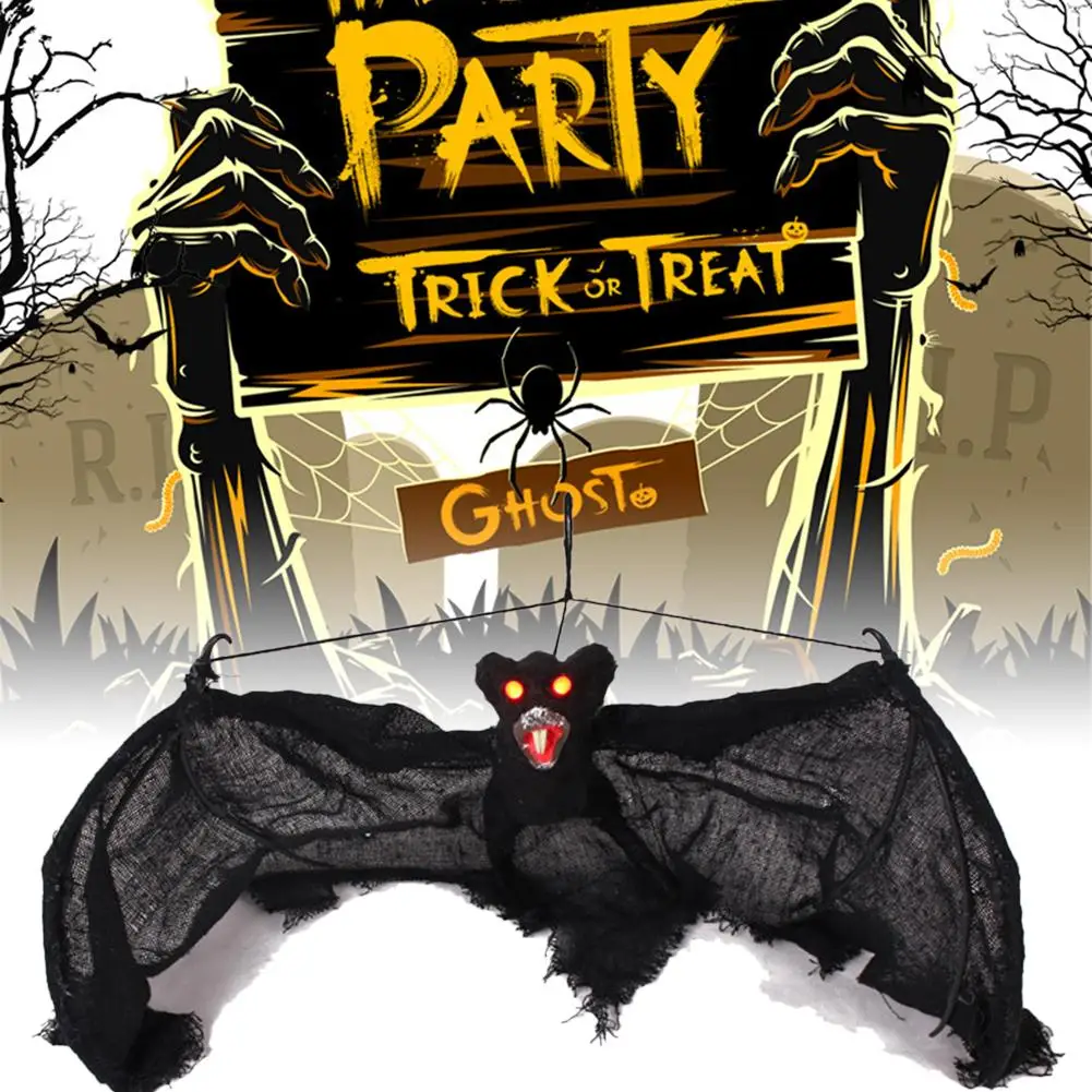 

Halloween Luminous Simulation Bats Party Horror Atmosphere Pendants Haunted House Bar Halloween Decoration